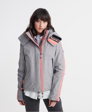 Superdry Limited Edition Hit Hood SD-Windcheater Női Kabát Világos Szürke/Korall | QWDTM2536